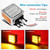 Partsam 2X Square Double Face LED Pedestal Light Cab Fender Turn Signal Light for Truck Towing Trailer,Dual Face LED Stop Turn Tail Parking Light Replacement for Trucks