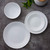 Corelle Vitrelle 8-Piece (6.75") Salad Appetizer Plates Set, Triple Layer Glass and Chip Resistant, Lightweight Round 6-3/4-inch Plates, Winter Frost White