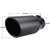 LCGP Bolt On Diesel Exhaust Tip 4", 6" outlet 15" Long Truck Tip, Rolled Angle Cut, Black Powder Coated