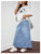 MakeMeChic Women's Maternity Jean Denim Maxi Skirt Pregnancy High Waisted A Line Adjustable Waist Long Skirts Multicolor Medium