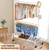 MISSLO Heavy Duty Clothing Racks for Hanging Clothes Rack Double Rod Garment Rack Rolling Closet Wardrobe on Wheels, Metal, Adjustable (White)