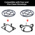 Cast Iron Gas Ring Reducer, NISPOTDOR Non Slip Wok Support Ring Stand Rack for Gas Stove Espresso Maker, Coffee Moka Pot, Cast Iron Trivet for Hot Pans 7.48inch