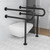 Toilet Support Rail 31.3X 31.5 Inch, Munzong Anti-Slip Black Handicap Grab Bar for Bathroom, Stainless Steel Knurled Safety handrails with Leg for Elderly Disabled Pregnant-1.25’Tube