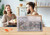 JD Concept Vertical Horizontal Combo, Double 4x6 Grey Wood Foldable Picture Frame, Opening 3.5x5.5, Desktop or Wall Mounted, Portrait and Landscape View