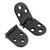AUXBC Heavy Duty Folding Table Hinges(3.1 x 1.15inch), Zinc Alloy Table Folding Flip Top Hinge, 180 Degree Round Edge Butler Tray Hinge, Black/4Pcs