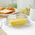 7 inch Glass Butter Dish with Lid, Clear Covered Butter Dish for Countertop, Elegant Butter Holder for Kitchen Dining Table Decor
