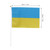 10pcs Ukrainian Flag, 12 x 8 inch Flat and Stick Set, Polyester Handheld Flag for Outdoor