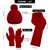 Double Couple Winter Beanie Hat Scarf Gloves Set for Women Beanie with Pom Long Scarf Warm Touchscreen Gloves Set