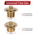 PRIMSOPH Lift Turn Tub Drain Trim Kit with Two Hole Overflow Faceplate Conversion Kit Assembly Universal Fine Coarse Thread Replacement Brushed Gold