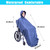 Fonakei Wheelchair Poncho adult - Waterproof Rain Poncho for Men, Extra Long with Elastic Band Edge, Ideal for Wheelchair, Navy Color, Perfect Rain Cover & Scooter Cover