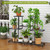 Twhep Metal Plant Stand, 5 Tiers Multifunctional Plant Stands for Indoor Plants, Decorative Black Steel Plant Shelf for Indoor Patio Garden Balcony and Yard (4 tiers 12 pots)