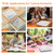 Lifewit Silverware Organizer with Lid, Covered Utensil Tray for Kitchen Drawer and Countertop, Plastic Cutlery and Flatware Storage Box for Spoons Forks Knives Holder Case, 12.6x11.8, White