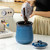 glowworm 80 Oz Large Food Storage Jar, Ceramic Coffee Canister with Airtight Lid, Cookies Containers for Candy, Flours, Rice, Pet Food, Blue