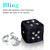 Murimt Black Fuzzy Dice with Rhinestones - Hanging Car Accessories for Women and Girls