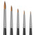 Kolinsky Sable Miniature Watercolor Brushes, Fuumuui 5pcs Professional Small Detail Paint Brushes for Watercolor Gouache Ink and More - Round #00000, #00, #0, #1, #3