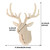 Hooshing Deer Head Wall Decor Trophy Sculpture DIY 3D Puzzle Beige, Wall Decoration for Living Room Office Home