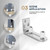 EaseLife Sliding Barn Door Bottom Floor Guide,Ball Bearings Adjustable Stay Roller,Wall Mount System,Flush Flat Bottom Design,2 Assemble Setup Options,Fit All Size Door,Brushed Chrome