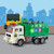 Zetz Brands Toy Garbage Truck with 4D Lights & Sounds for Boys, Toddlers, Kids 3+ - Trash Trucks Vehicle, Push Toy Car, Bump & Go w/Recycle and Sanitation Sticker – Ideal Birthday