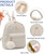 Barsine Girls Fashion Mini Backpack Purse Small Cute Plaid Leather Women Backpacks Little Bag (Ivory)