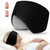 Sleep Mask, Eye Mask for Sleeping with Heads Adjustable, Earmuffs for Sleep for Men & Women, 2 in 1 Ear Mask and Blindfold, Soft Dual-Sided All-Season Eye Cover for Side Sleepers (Black)