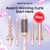 Wavytalk 5 in 1 Curling Iron,Curling Wand Set with Curling Brush and 4 Interchangeable Ceramic Curling Wand(0.5”-1.25”),Instant Heat Up,Include Heat Protective Glove & 2 Clips (Pink)