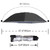 NEW-Vi Fishing Umbrella Hat Folding Adjustable Sun Rain Cap, 37.4”Oversize Hands Free Umbrellas, 7-Ribs Anti-UV Waterproof Headwear for Fishing Gardening Golf Sunshade Outdoor- Black