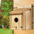 CLACKIBUKVYZ Wood Bird Houses for Outside, DIY Assembly Bluebird House Kit, Weatherproof Hanging Birdhouse, Attracts Bluebird/Finch/Wren to nest, Rustic Garden Decor for Bird Watching
