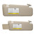 NHILES Left Driver & Right Passenger Side Sun Visor Compatible with Toyota Highlander 2008 2009 2010 2011 2012 2013 Replaces# 74320-48500-B0 74320-0E050-B0 Color Beige