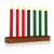 Baquler 8 Pcs Kwanzaa Kinara Set Kwanzaa Candle Holder with 7 LED Candles, Battery Powered Electric Flameless Candles Wood Kinara Wood Candle Holder for African Americans Holiday Party Supplies
