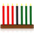 Baquler 8 Pcs Kwanzaa Kinara Set Kwanzaa Candle Holder with 7 LED Candles, Battery Powered Electric Flameless Candles Wood Kinara Wood Candle Holder for African Americans Holiday Party Supplies