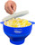 Amish Country Popcorn | Collapsible Silicone Microwave Popper with Customized ACP Logo | BPA and PVC Free Popcorn Bowl with Handles | Dishwasher Safe | Includes 2-2 oz Bags of Kernels (Blue)