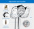 INAVAMZ 2-in-1 Shower Heads with Handheld Spray Combo: 10” Rainfall Shower Head & Hand Held Shower Head, 9 Spray Settings Detachable Shower Head with ON/OFF Switch and 15-Stage Filter