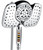 INAVAMZ 2-in-1 Shower Heads with Handheld Spray Combo: 10” Rainfall Shower Head & Hand Held Shower Head, 9 Spray Settings Detachable Shower Head with ON/OFF Switch and 15-Stage Filter