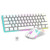 RedThunder 60% Wireless Gaming Keyboard and Mouse Combo, 2500mAh Rechargeable Battery, Ultra-Compact Small RGB Mechanical Feel Keyboard, Lightweight Honeycomb Optical Mouse for Gaming/Business, White