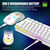 RedThunder 60% Wireless Gaming Keyboard and Mouse Combo, 2500mAh Rechargeable Battery, Ultra-Compact Small RGB Mechanical Feel Keyboard, Lightweight Honeycomb Optical Mouse for Gaming/Business, White
