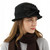 Women Vintage Felt Bucket Hat Winter Wool Dress Beret Hat (C021-Black)