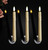 Flameless LED Taper Candles with Warm White Lights, 8 Inch Battery Operated Window Candles with Timer Remote, Flickering 3D Flame Candle with Silver Holders & Suction Cups for Decorations,Christmas