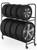 STEELAID Rolling Tire Rack – Metal, Adjustable, Tire Stand & Protective Cover, Included 4 Adjustable non rolling Legs [Updated 48'' L With 4 Wheels included]