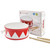 MUSICUBE Kids Drum Set 8-Inch Wooden Drum Toys with an Adjustable Strap and 2 Drumsticks Educational Baby Musical Toys Drum Sensory Musical Instrument Toys for Toddler Boys & Girls Gift Packing-1769118005
