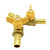 Metaland Brass 3 Way Shut-Off Valve, 3/8" Hose Barb 2 Switch Y Shaped Ball Valve Water/Fuel/Air