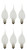 Creative Hobbies 6-Pack, Incandescent Silicone Dipped Candle Light Bulbs, 7 Watt, Longer Life Country Style, Electric Candle Lamp Replacement Light Bulbs Individually Boxed