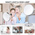 AMZTOLIFE 8" Lighted Makeup Mirror, 10X Makeup Mirror with Lights, Double Sided Dimmable Magnifying Mirror with Light, Rechargeable and Brightness Adjustable, Cordless Vanity Mirror with Lights