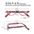 4 Pairs of Colorful Fashion Half Moon Frame Reading Glasses Spring Hinge Male and Female Readers (Multicoloured, 2.75)
