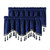 ELKCA Double-Sided Chenille Window Curtains Tier for Kitchen,Rod Pocket,Royal Blue Scalloped Valance for Living Room,Pack of 2(Royal Blue, 52" W x 18" L)