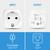 2 Pack European to US Plug Adapter, Unidapt Europe to USA Adapters, Travel from EU to American Outlets, Pin Converter German French Spanish to USA Canada Mexico, Type B