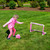 Franklin Sports Kids Soccer Goal with Ball and Pump 24inch x 16inch Folding Goal Great for Backyard or Indoor Play Pink/Purple