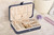 LANDICI Small Jewelry Box for Women Girls, PU Leather Travel Jewelry Case, Portable Jewelry Organizer Storage Holder Display for Ring Earrings Necklace Brooch Men Kids Gift, Dark Blue