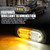Xprite Surface Mount Strobe Lights Kit with Control Panel, Amber White Grill Grille Side Marker Flashing Emergency Warning Light for Trucks Vehicles ATV RV Cars Van 8PCS