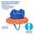 SwimSchool Deluxe Swim Trainer – Heavy Duty Toddler Swim Vest Floatie – Comfortable Sweater-Fit Design with Adjustable Safety Seat – Berry/Blue