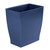 iDesign Small Plastic Bathroom Trash Can, Slim Rectangle Garbage Bin for Bedroom, Office, Dorm, Navy Blue